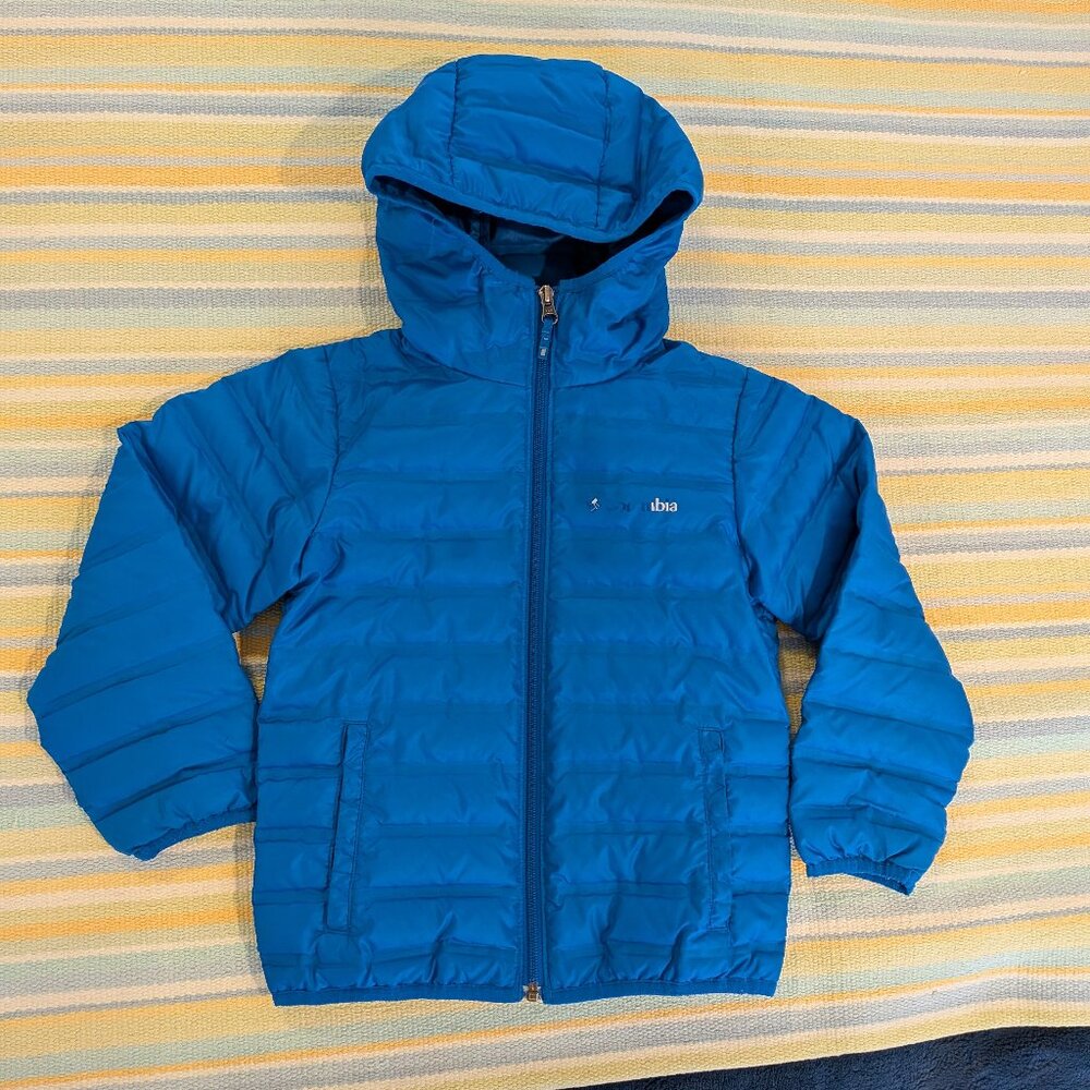 ⭐ Columbia Blue Down Jacket Coat Parka size XS
